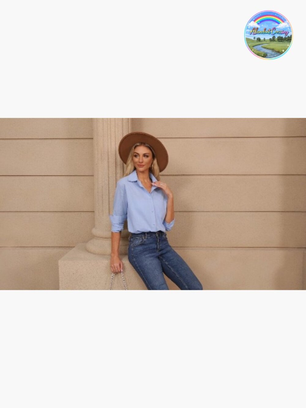 Womens Button Down Shirt Long Sleeve Cotton Gauze Tops Loose Fit Blouse with - Picture 7 of 7